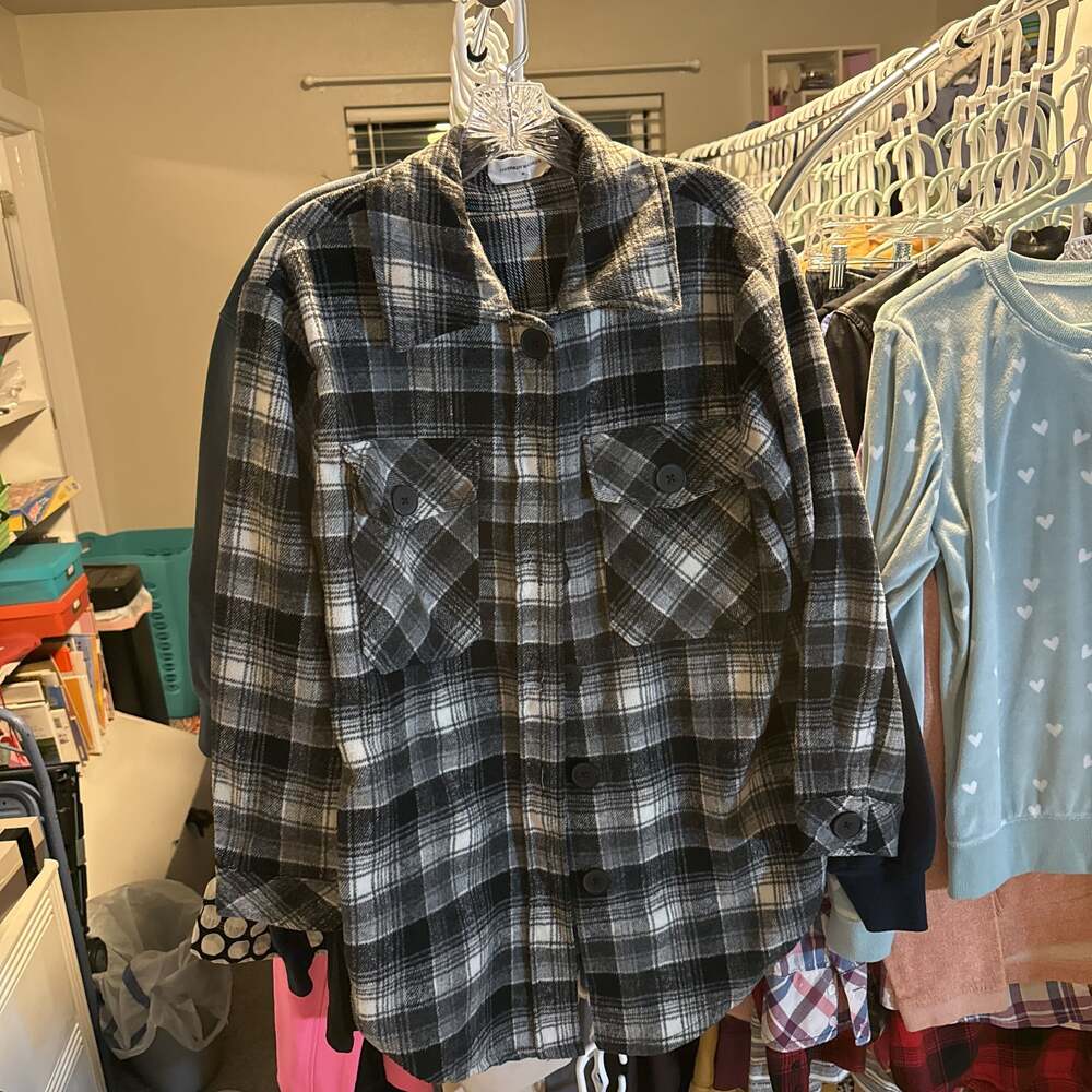 Goodnight Macaroon Plaid Flannel Button Shirt Shacket